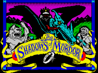 Shadows of Mordor title screen for ZX Spectrum